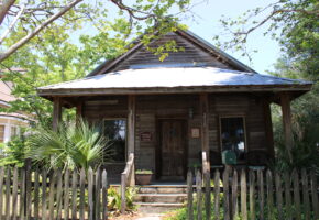 Old wooden house neatly maintained